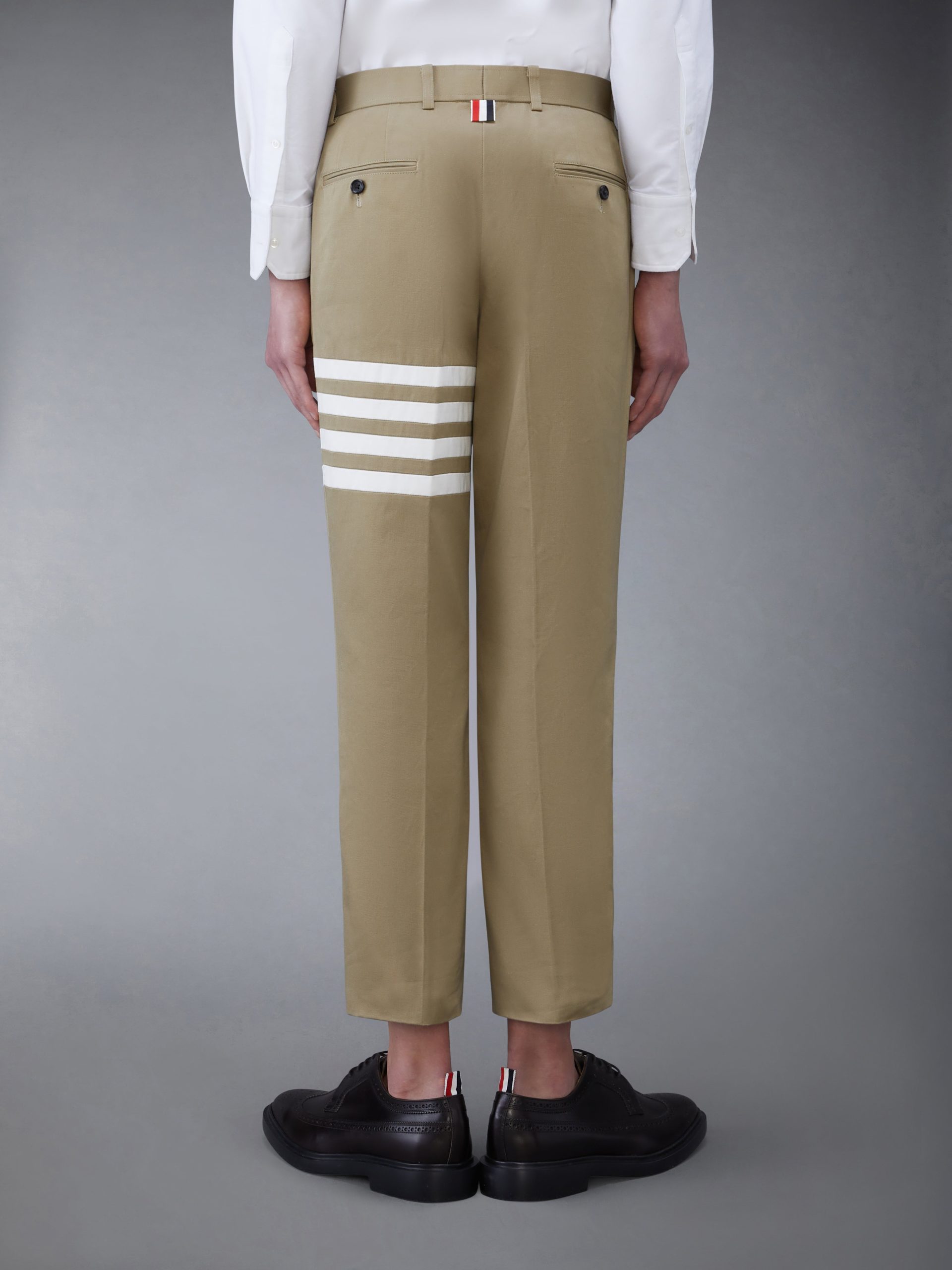 COTTON TWILL 4-BAR UNCONSTRUCTED CHINO TROUSERS - Image 3