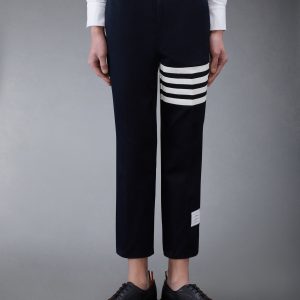 COTTON TWILL 4-BAR UNCONSTRUCTED CHINO TROUSERS