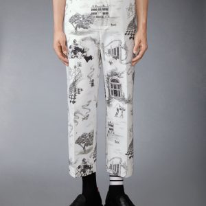 CANVAS HECTOR TOILE UTILITY CHINO TROUSER