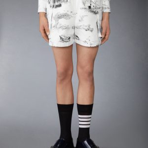 SCENIC TOILE COTTON CANVAS CARGO RUGBY SHORTS