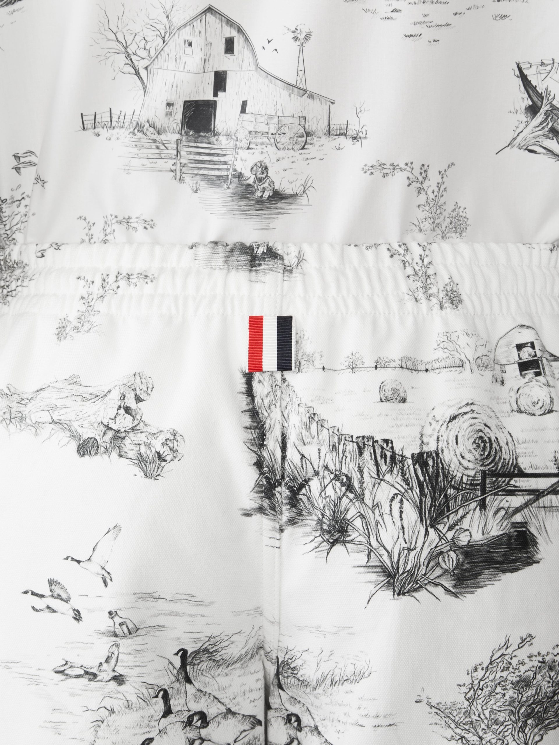 SCENIC TOILE COTTON CANVAS CARGO RUGBY SHORTS - Image 4