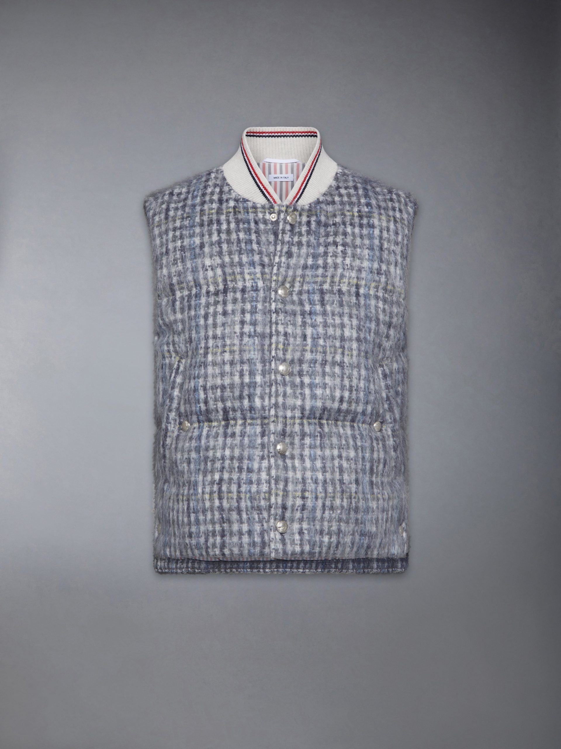 GUNCLUB CHECK HAIRY MOHAIR DOWN FILLED VEST - Image 6