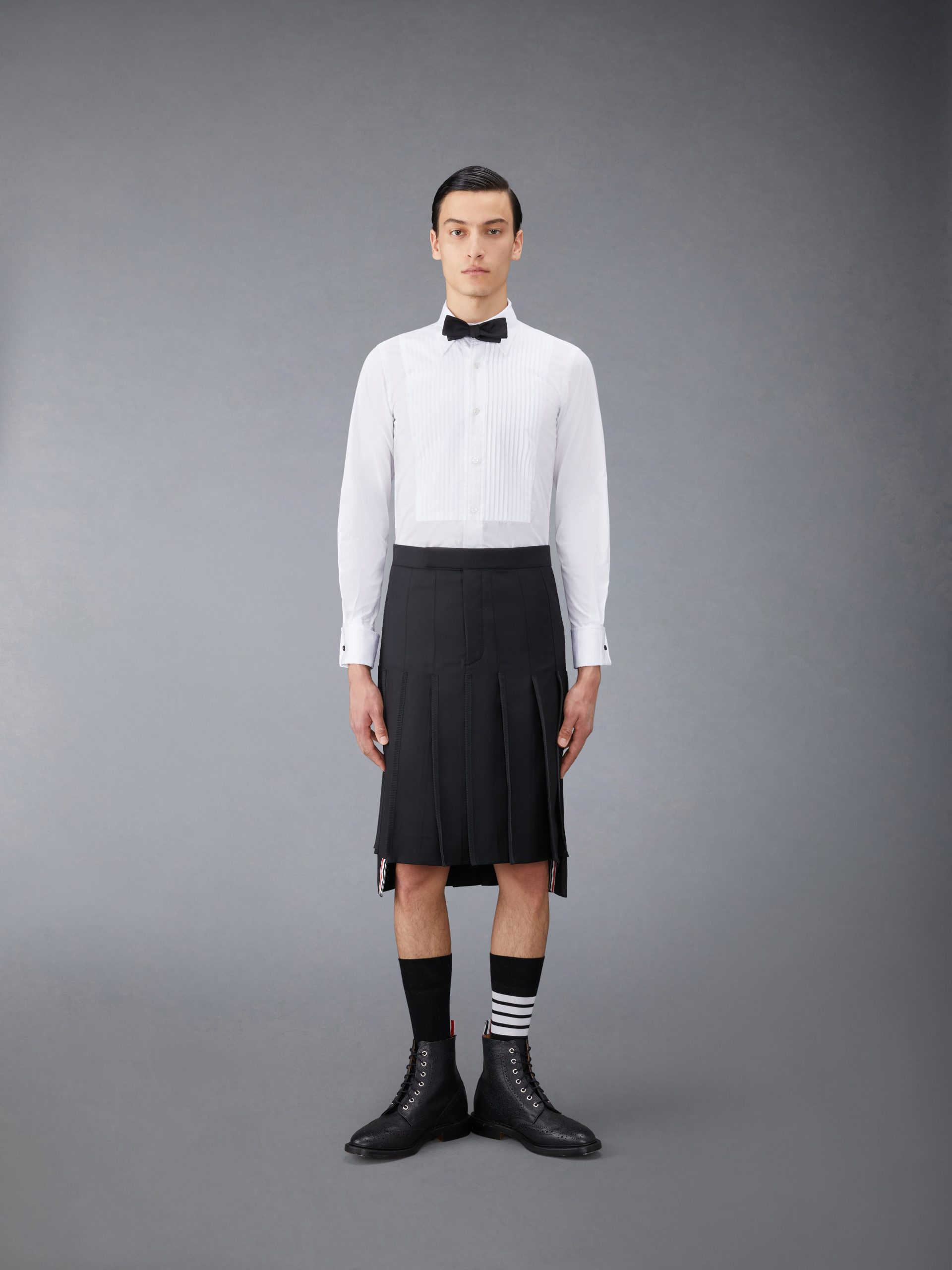 POPLIN FRENCH CUFF TUXEDO SHIRT - Image 4