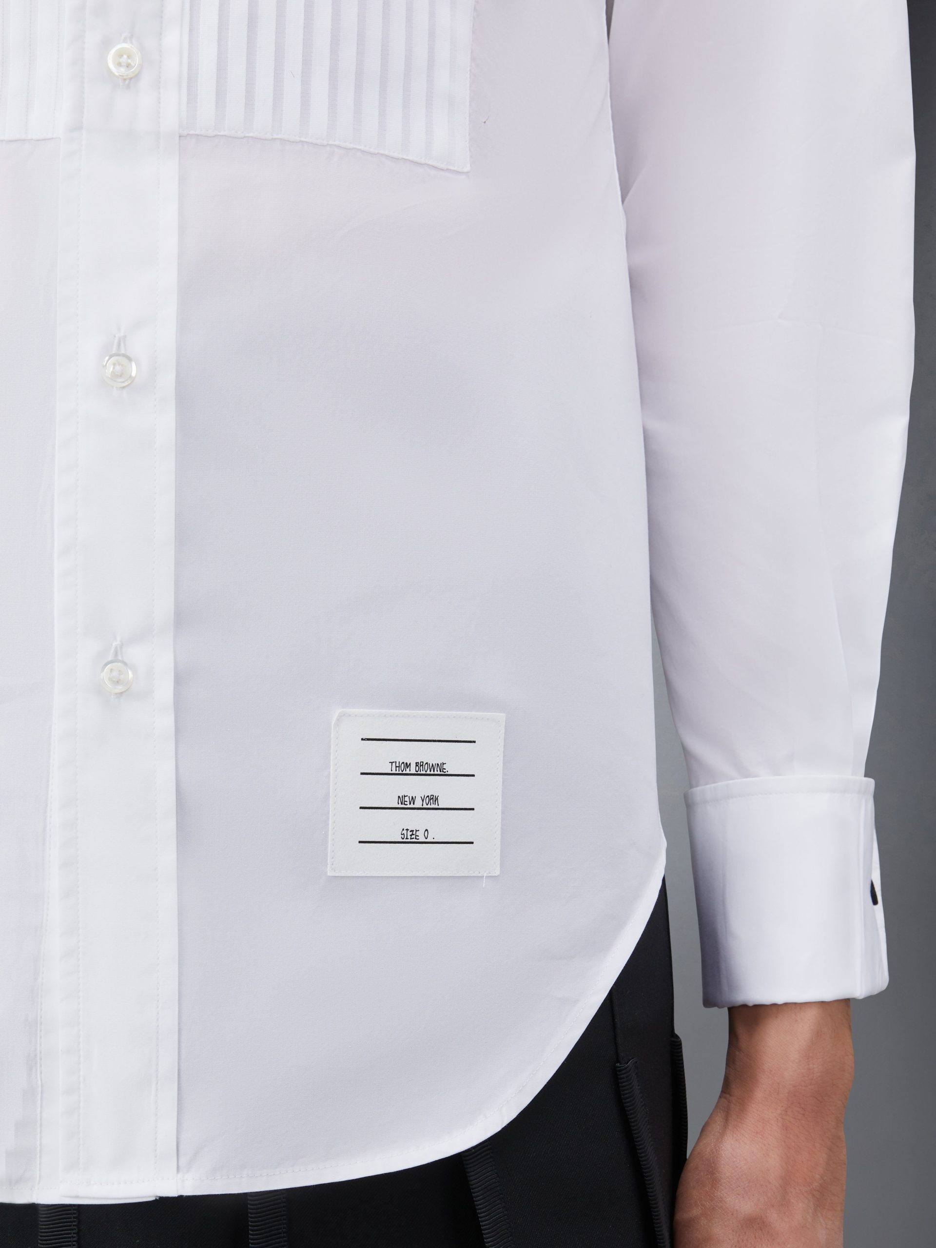 POPLIN FRENCH CUFF TUXEDO SHIRT - Image 6