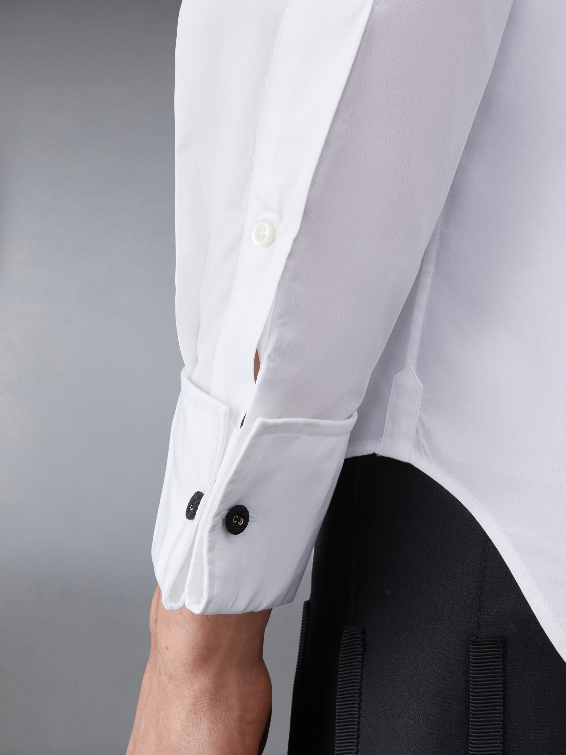 POPLIN FRENCH CUFF TUXEDO SHIRT - Image 8