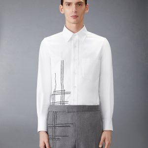 OXFORD BLANKET STITCH DEGRADE SHIRT