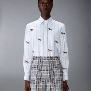 LUNAR NEW YEAR SATIN STITCH HORSE OXFORD SHIRT