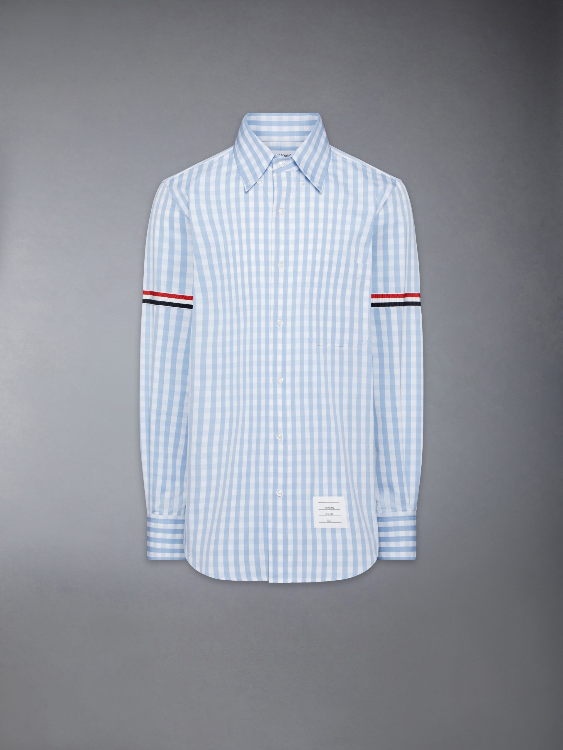 GINGHAM CHECK POPLIN ARMBAND SHIRT - Image 7