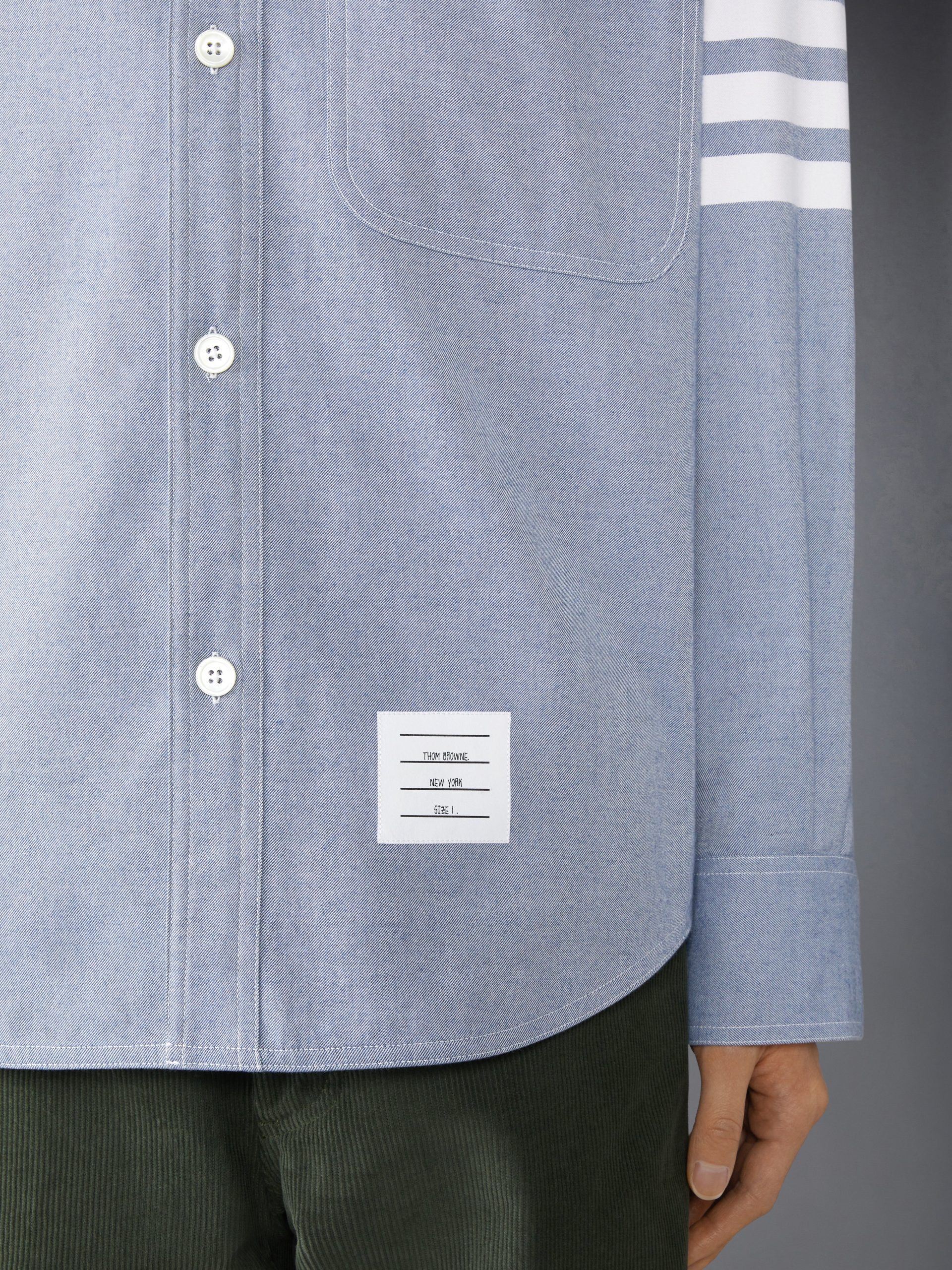 WOVEN FLANNEL 4-BAR OVERSIZED SHIRT - Image 4