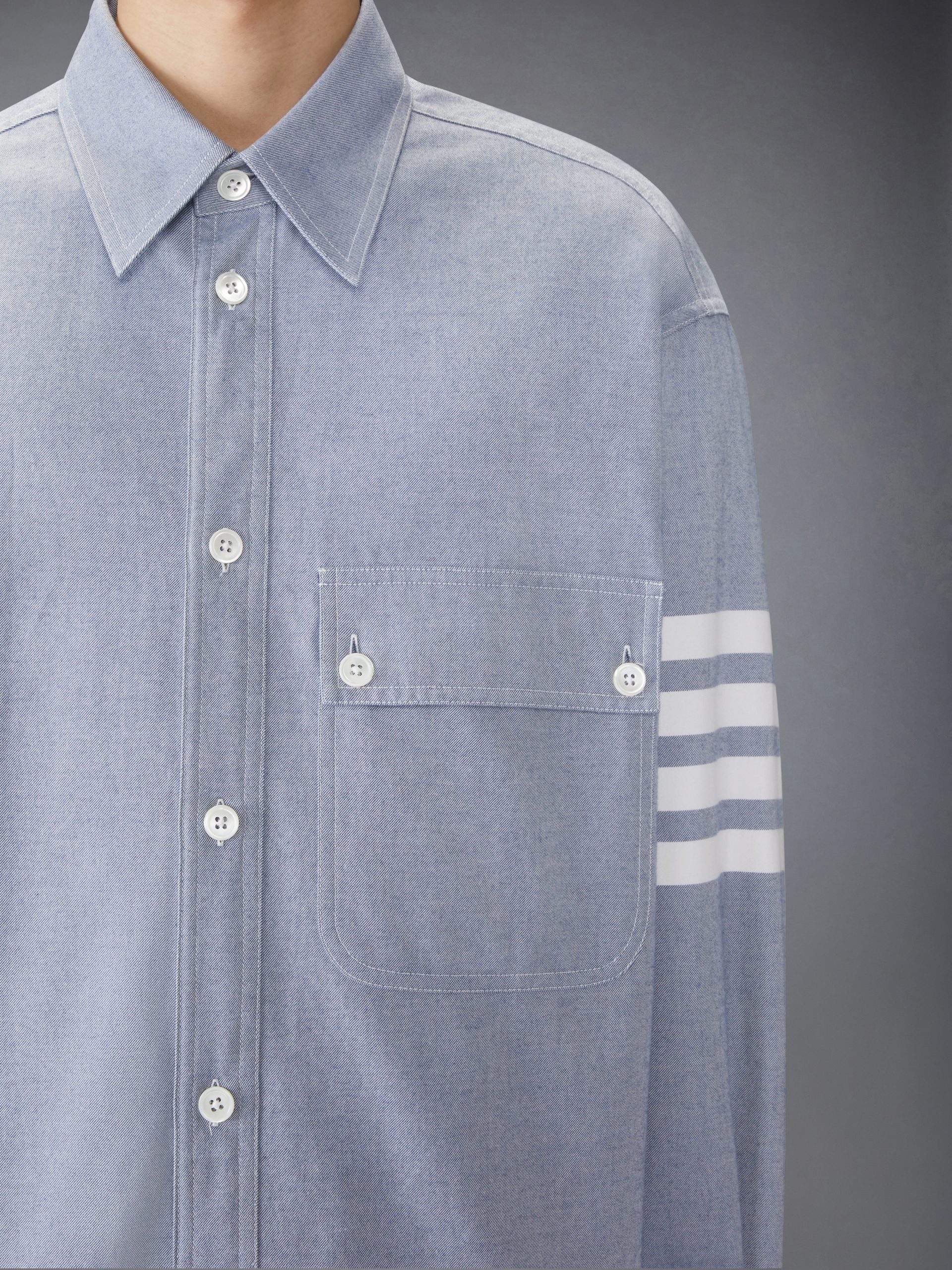 WOVEN FLANNEL 4-BAR OVERSIZED SHIRT - Image 6