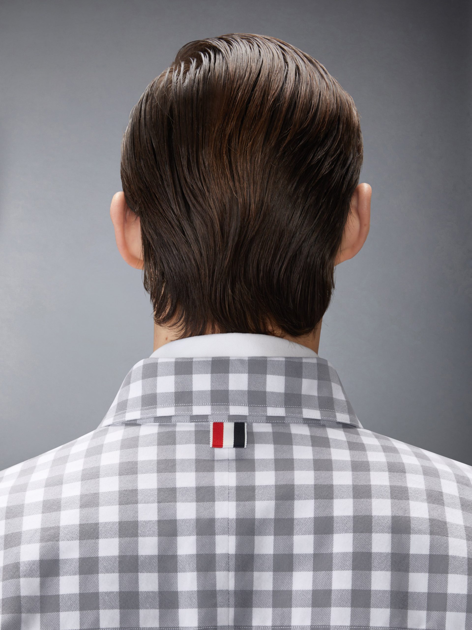 GINGHAM CHECK FLANNEL 4-BAR OVERSIZED SHIRT - Image 5