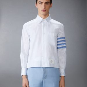 PINSTRIPE POPLIN 4-BAR  SHIRT