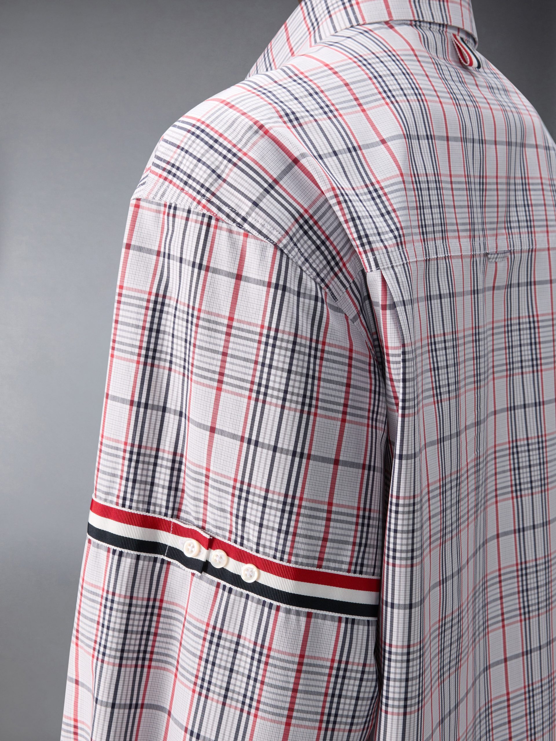 PLAID CHECK POPLIN ARMBAND OVERSIZED SHIRT - Image 5