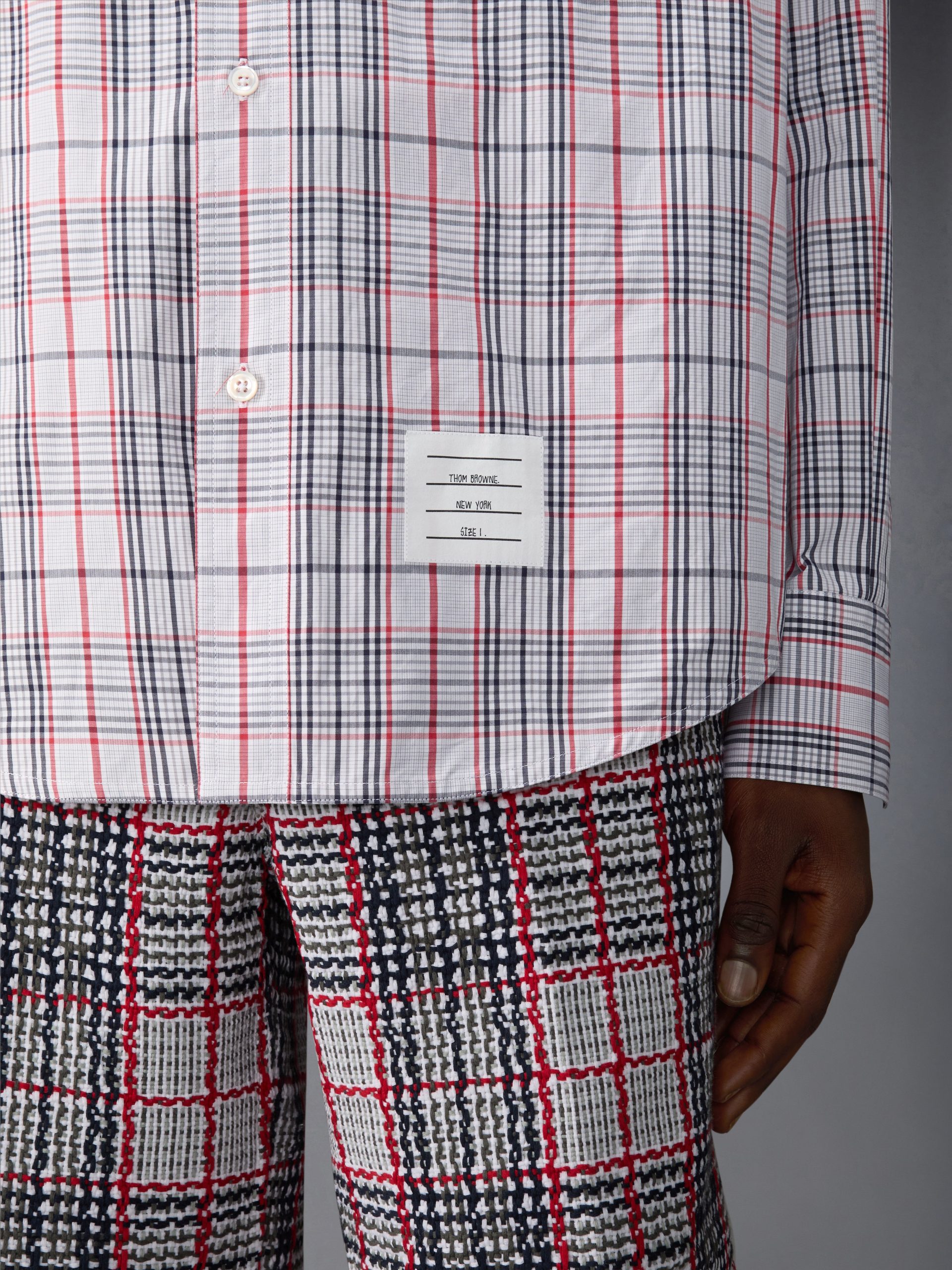 PLAID CHECK POPLIN ARMBAND OVERSIZED SHIRT - Image 6