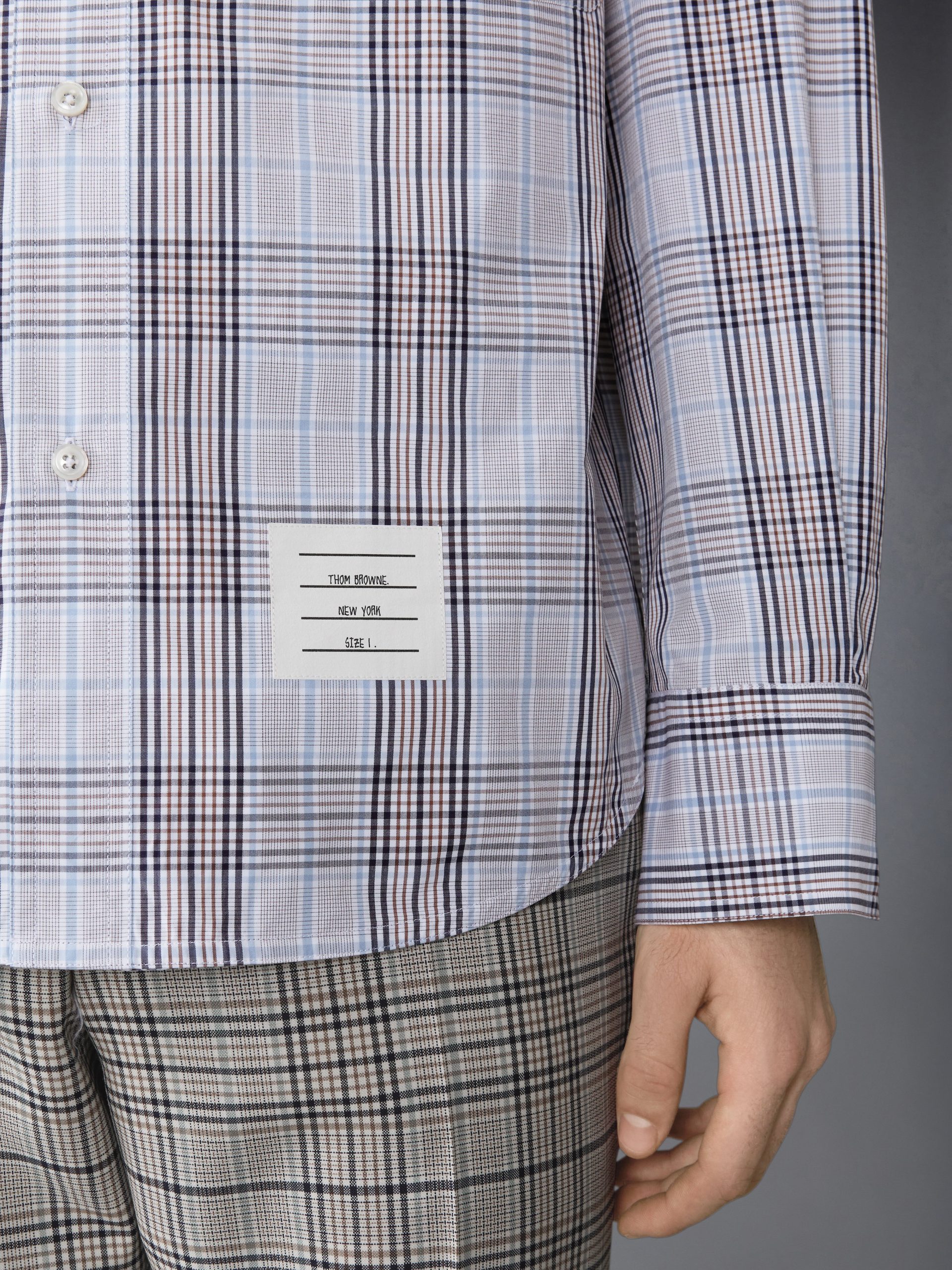 PLAID CHECK POPLIN ARMBAND OVERSIZED SHIRT - Image 6