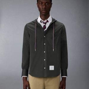 HOODED NYLON ARMBAND SHIRT