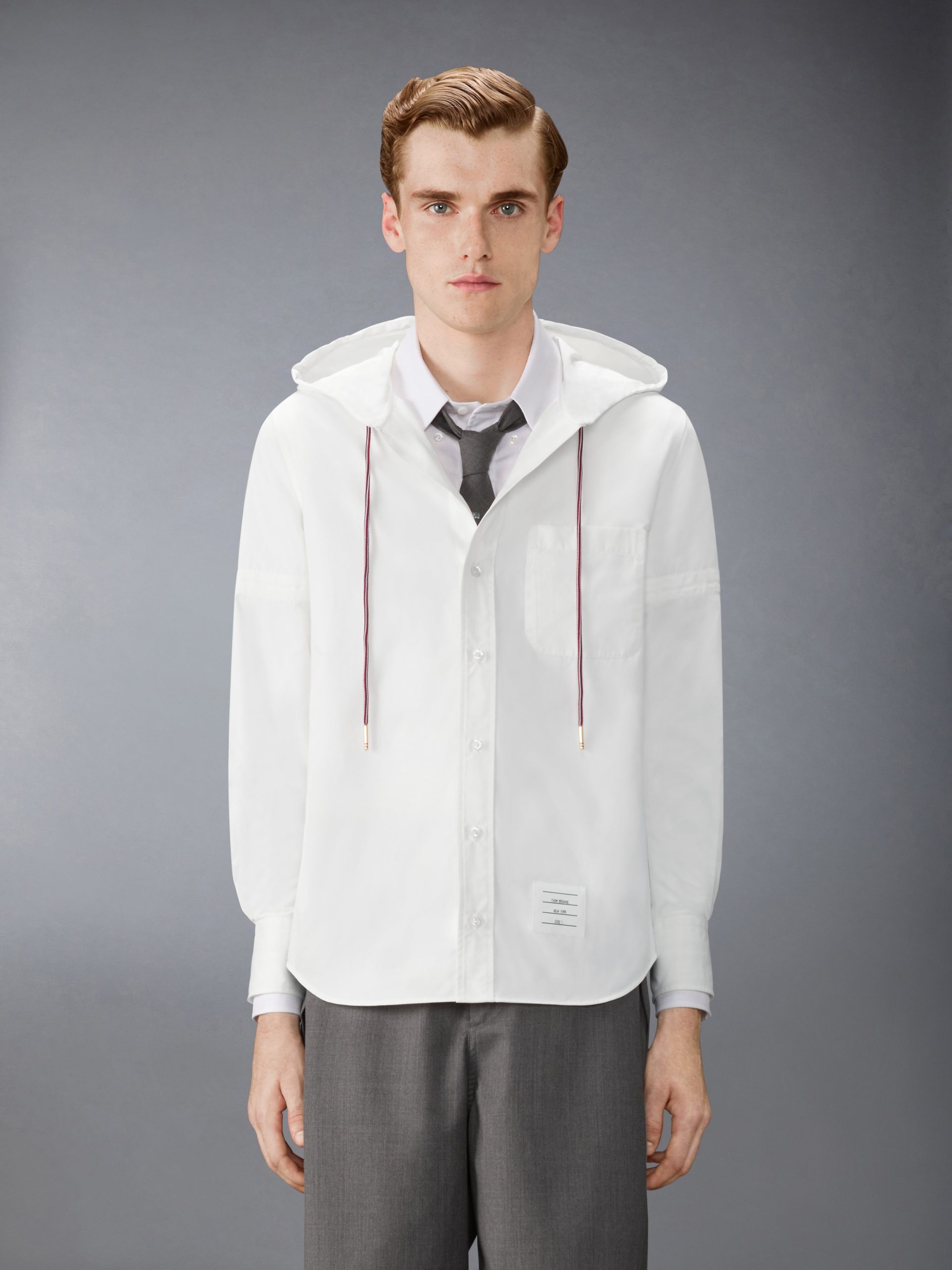 HOODED NYLON ARMBAND SHIRT