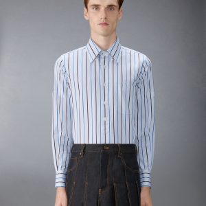 STRIPED POPLIN ARMBAND POPOVER ARMBAND SHIRT