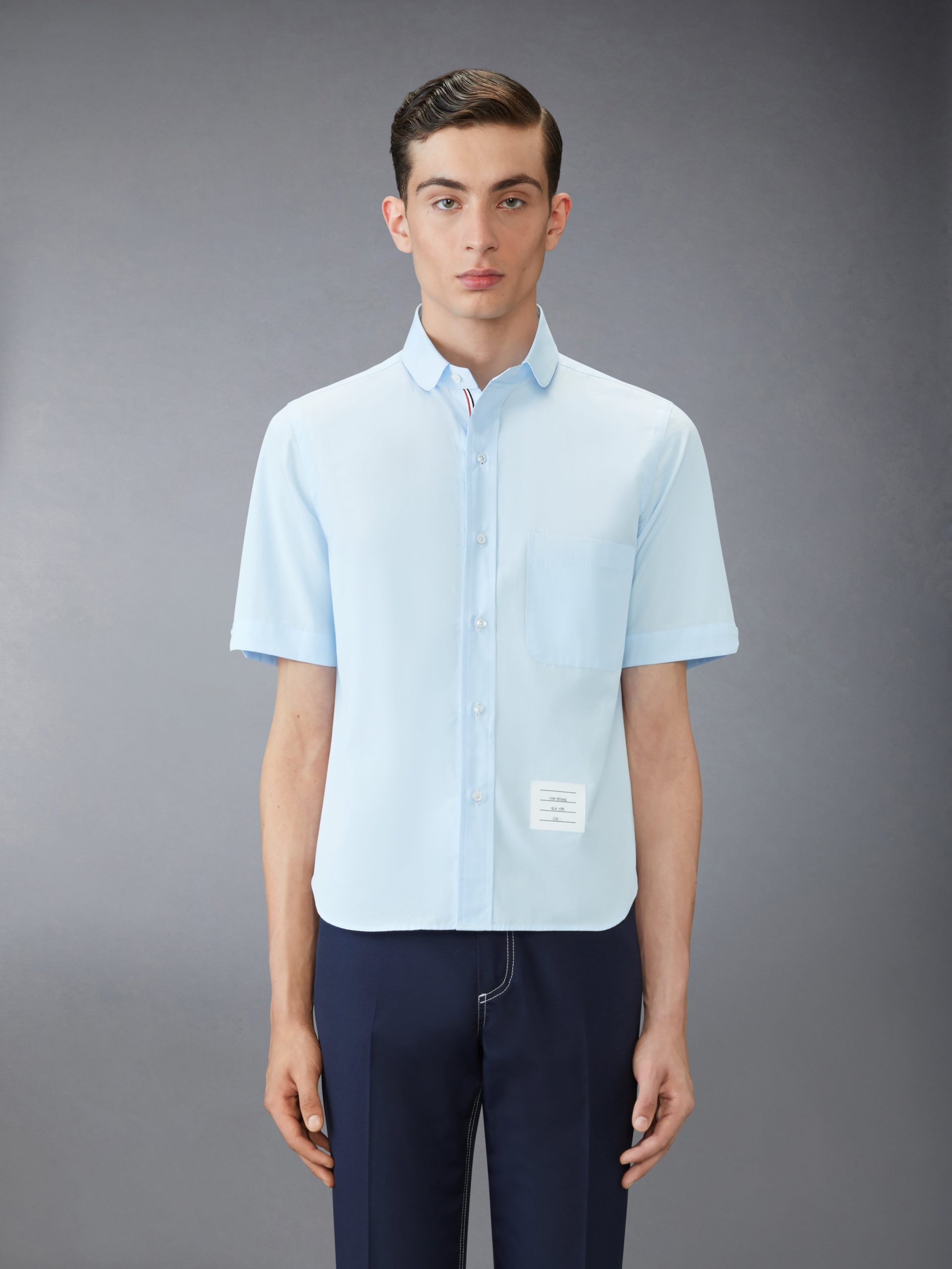 POPLIN ROUND COLLAR SHORT SLEEVE SHIRT - Image 2