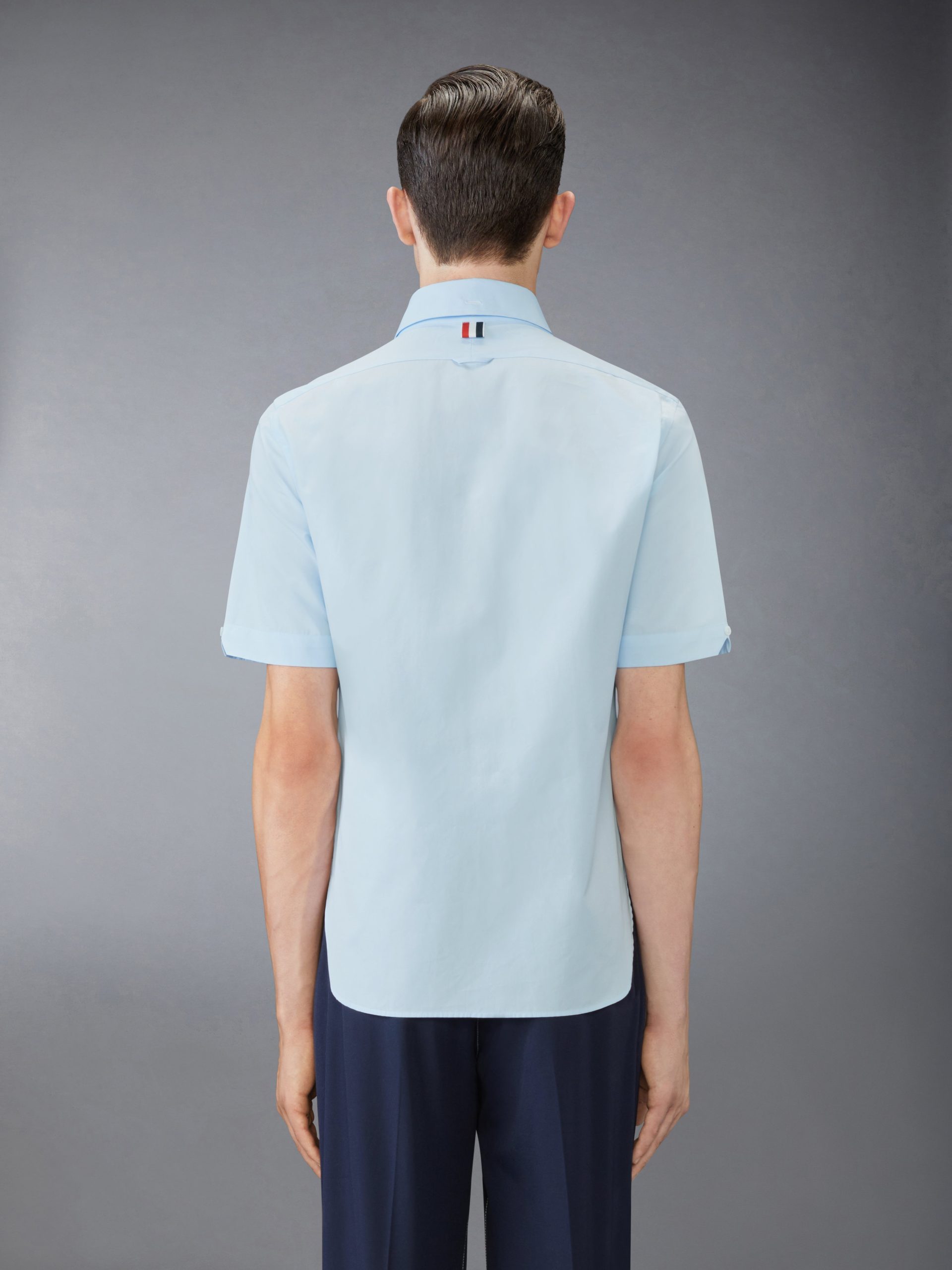 POPLIN ROUND COLLAR SHORT SLEEVE SHIRT - Image 3