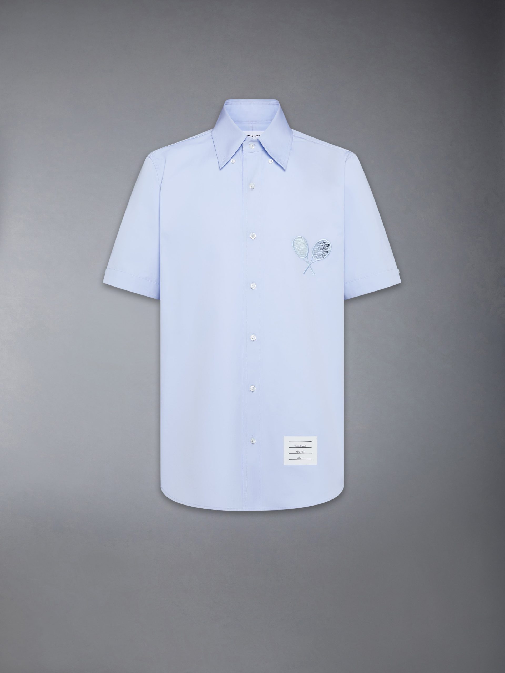 SOLID POPLIN TENNIS RACQUET EMBROIDERY SHORT SLEEVE SHIRT - Image 7