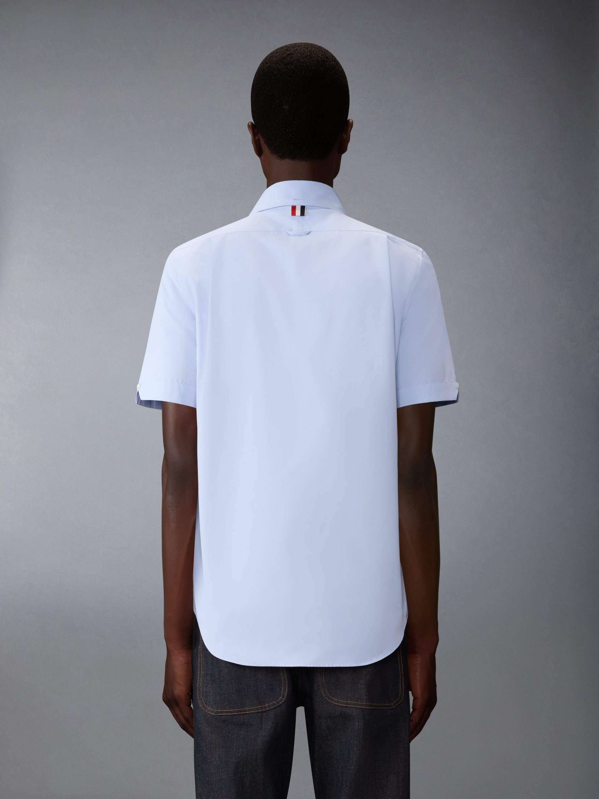 SOLID POPLIN TENNIS RACQUET EMBROIDERY SHORT SLEEVE SHIRT - Image 3