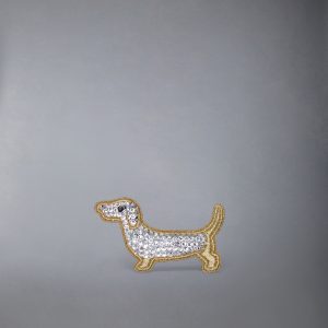 CRYSTAL EMBROIDERY HECTOR BROOCH