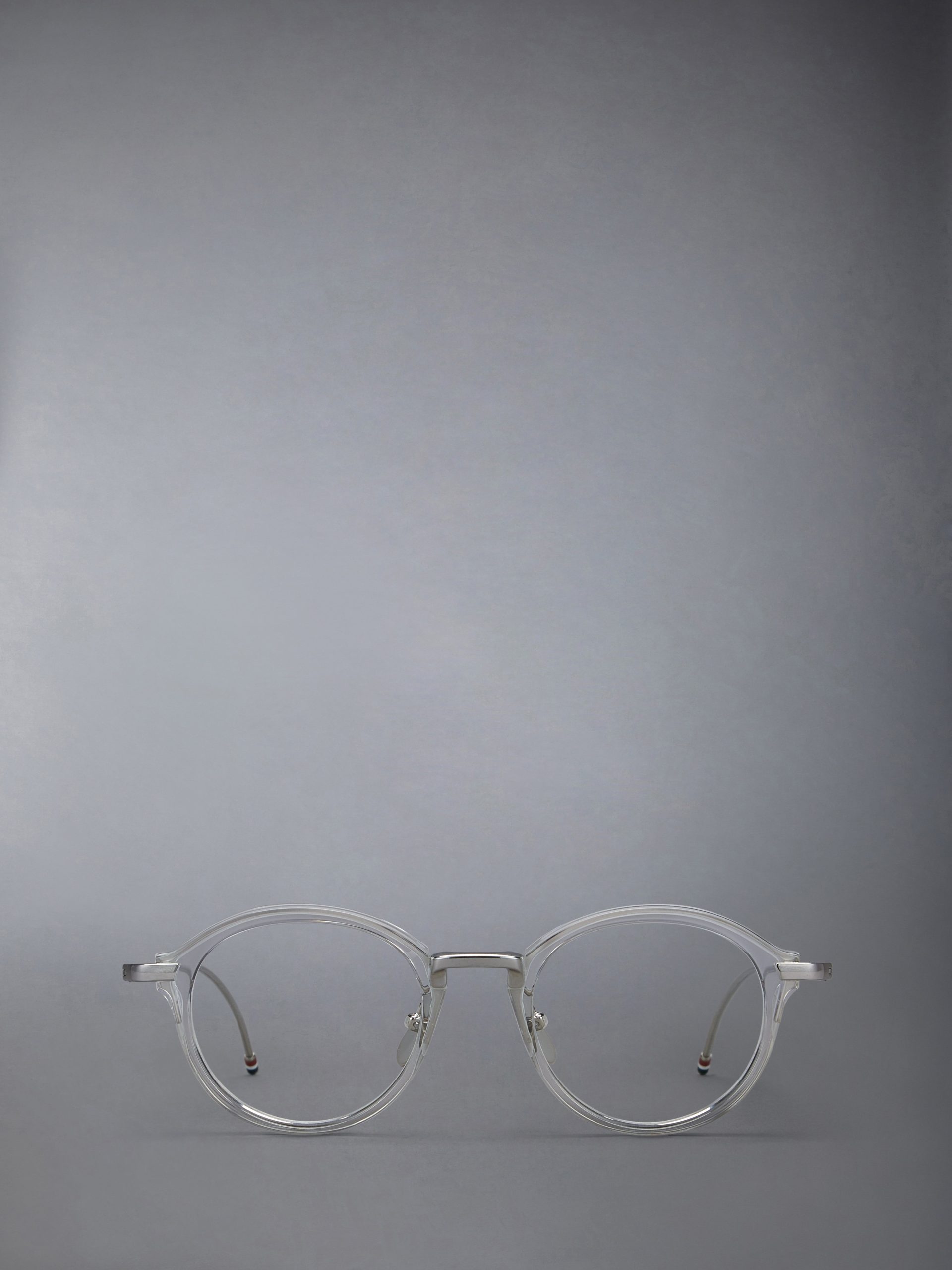 ACETATE AND TITANIUM ROUND EYEGLASSES