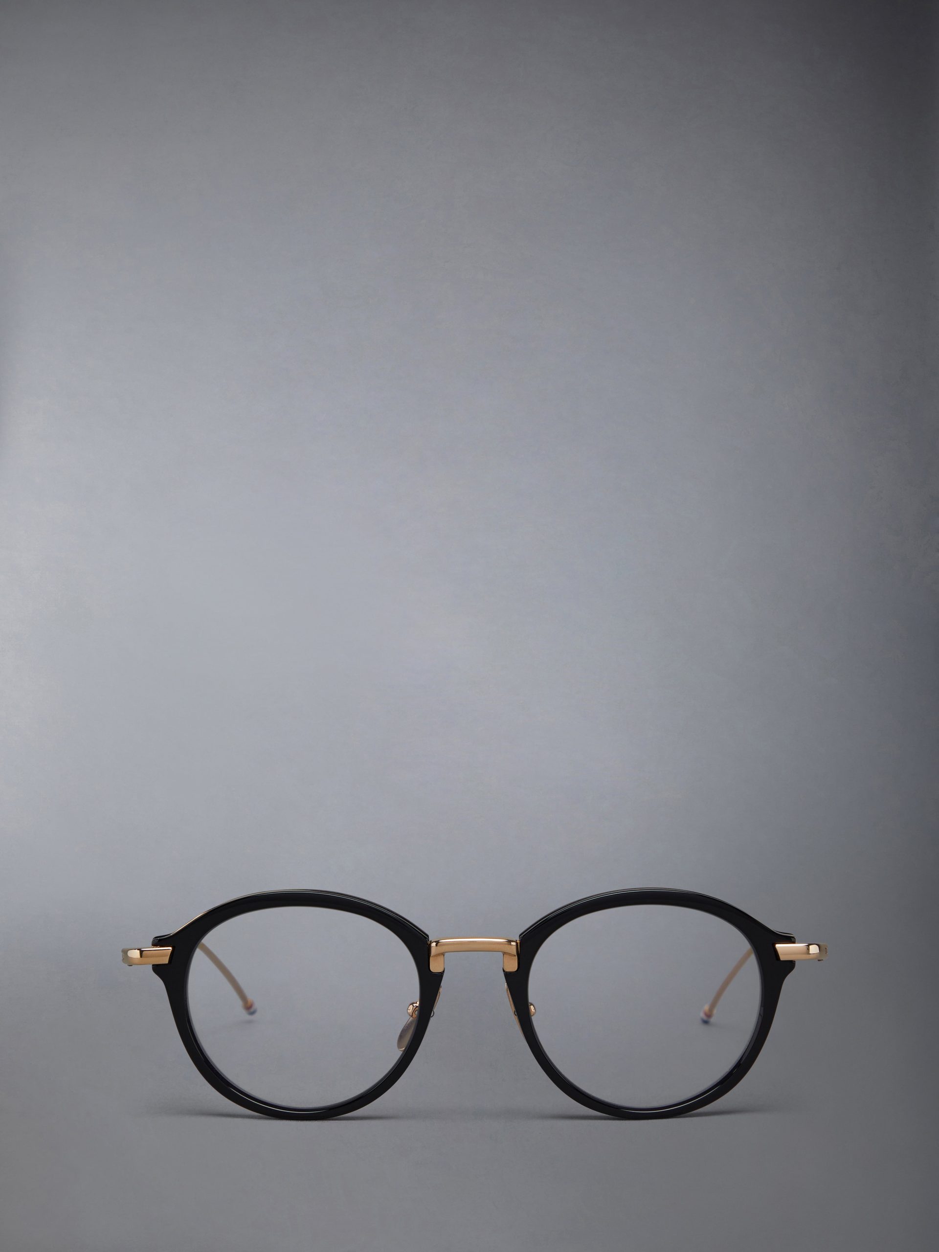 ACETATE AND TITANIUM ROUND EYEGLASSES