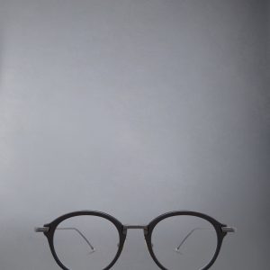 ACETATE AND TITANIUM ROUND EYEGLASSES