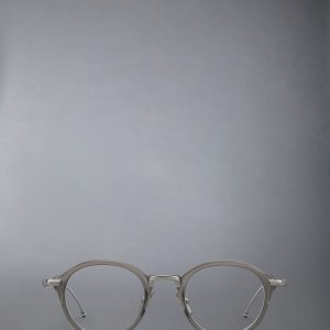ACETATE AND TITANIUM ROUND EYEGLASSES