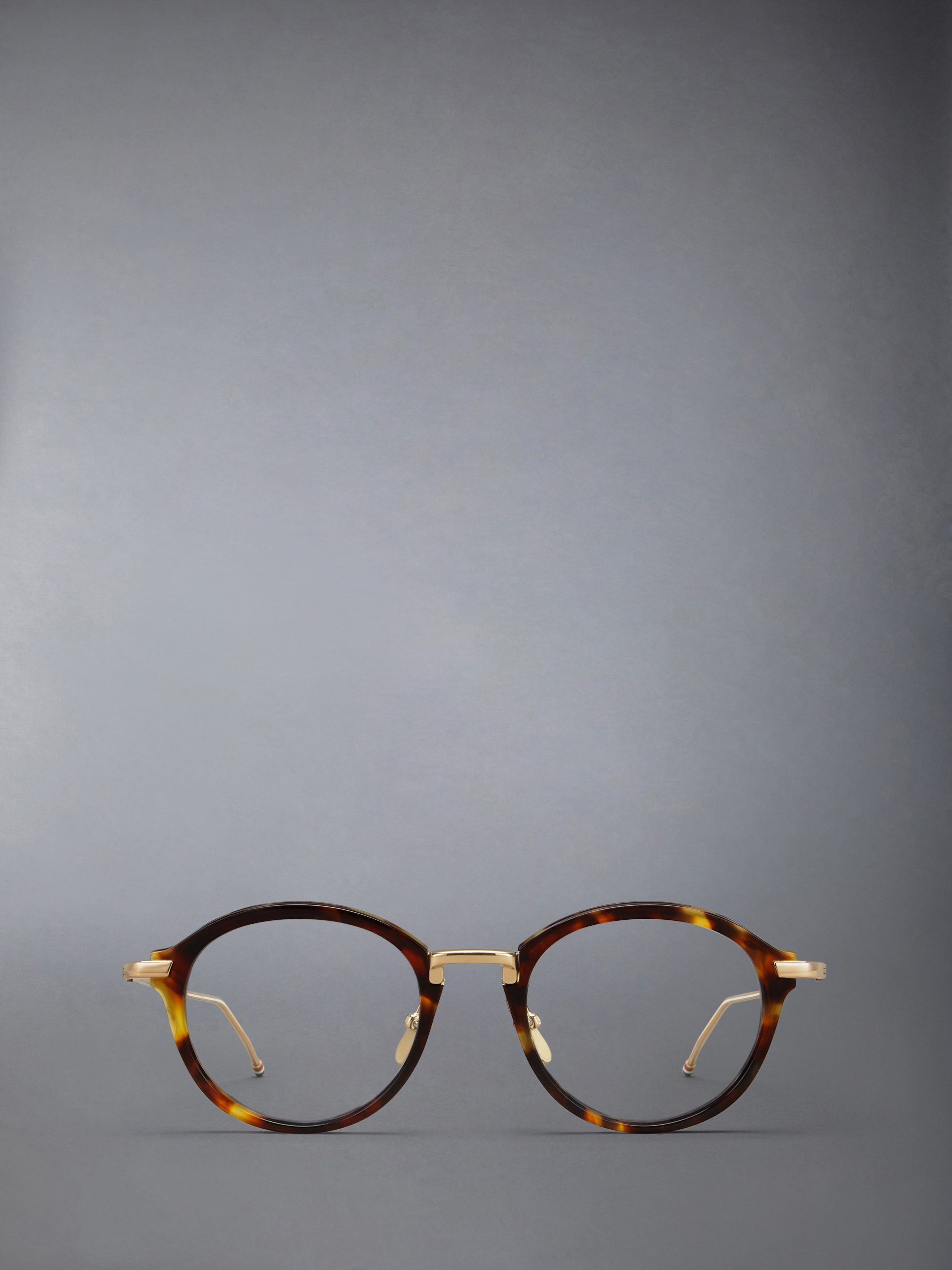 ACETATE AND TITANIUM ROUND EYEGLASSES
