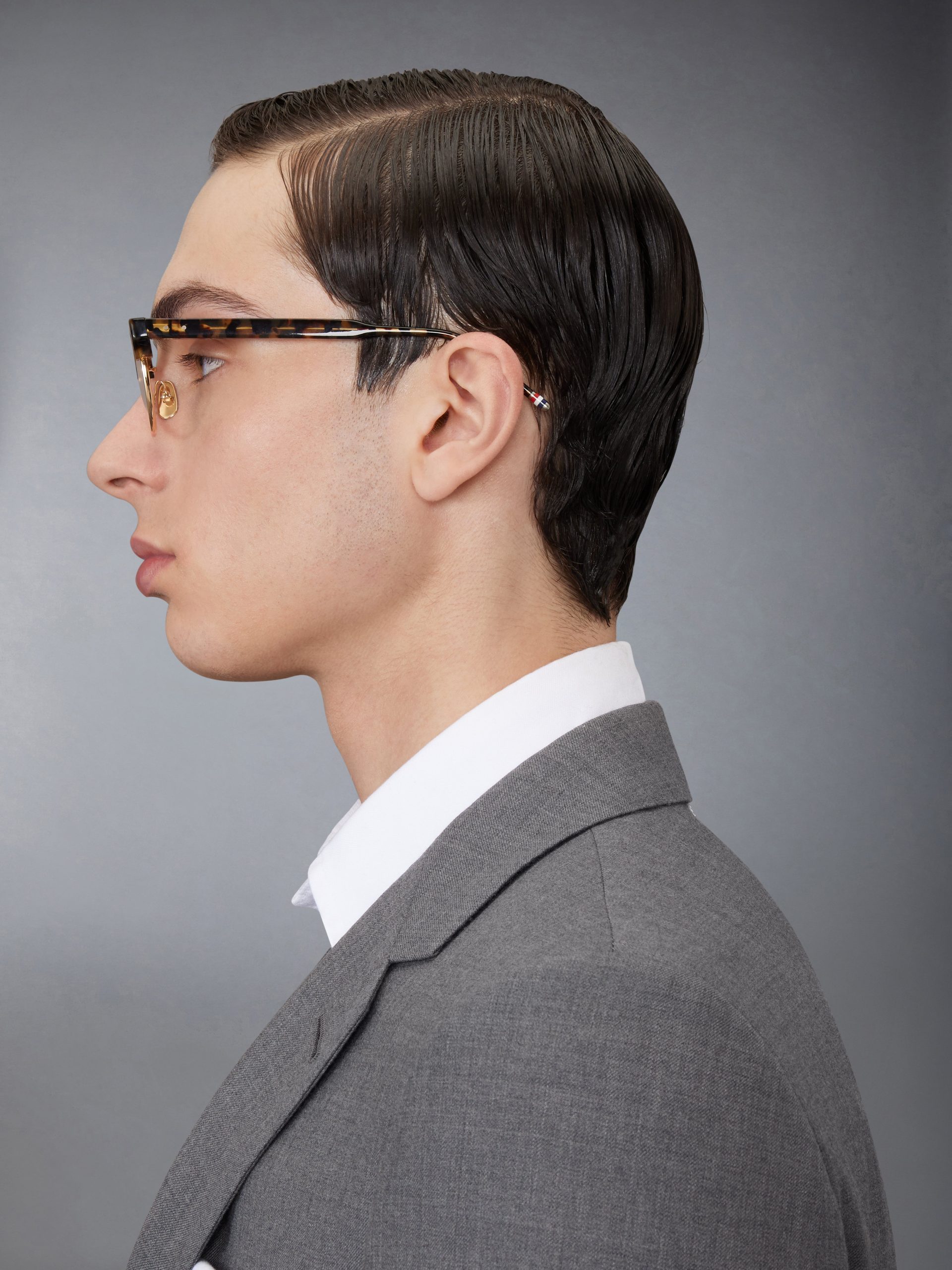 ACETATE AND TITANIUM OVAL EYEGLASSES - Image 5