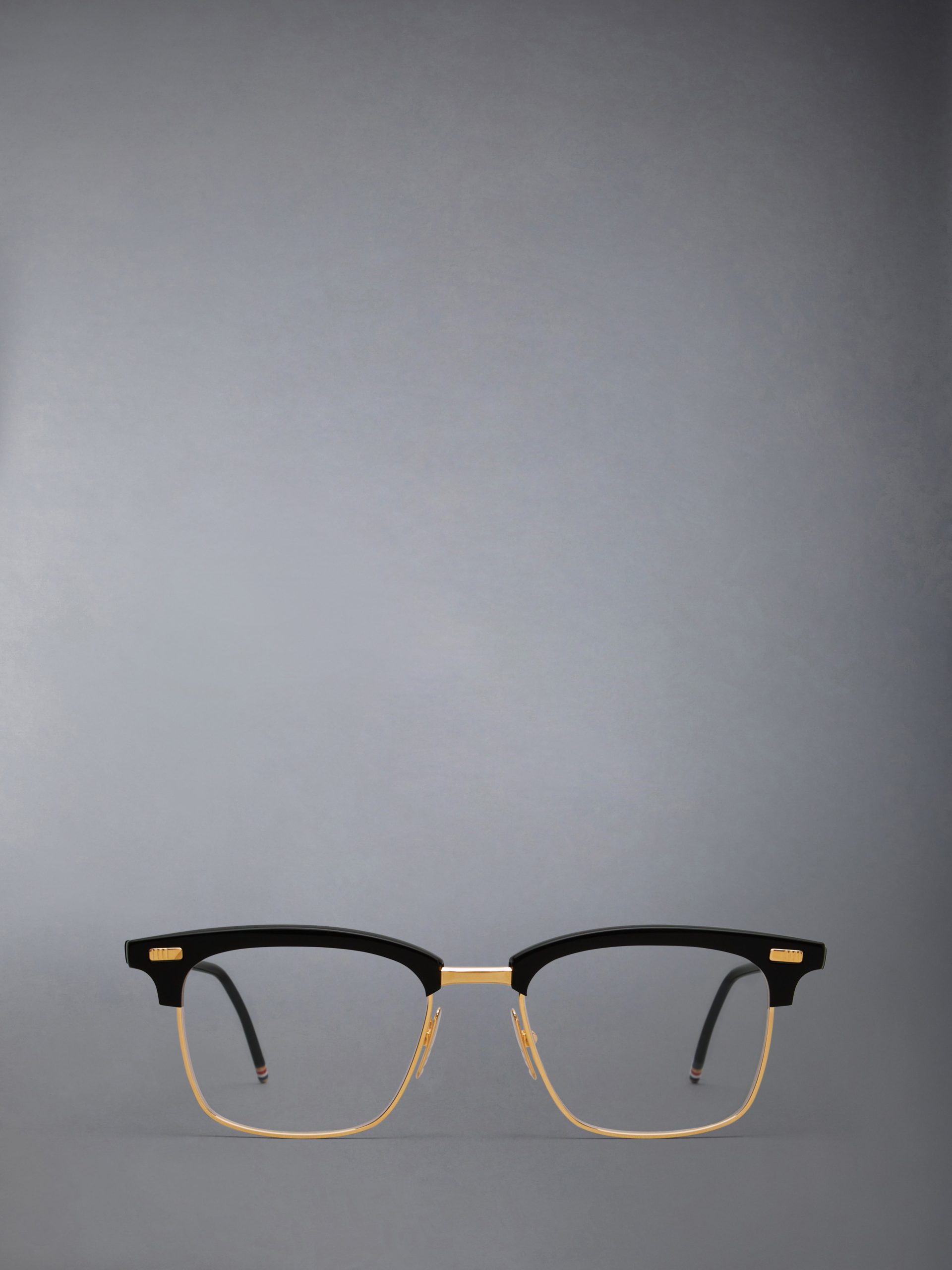 ACETATE AND TITANIUM RECTANGULAR EYEGLASSES