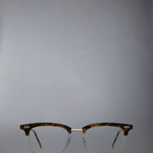 ACETATE AND TITANIUM RECTANGULAR EYEGLASSES