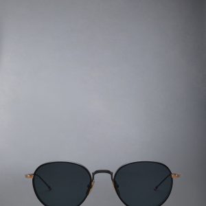 TITANIUM ROUND SUNGLASSES