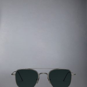 TITANIUM SQUARED AVIATOR SUNGLASSES