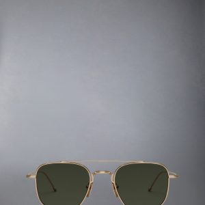 TITANIUM SQUARED AVIATOR SUNGLASSES