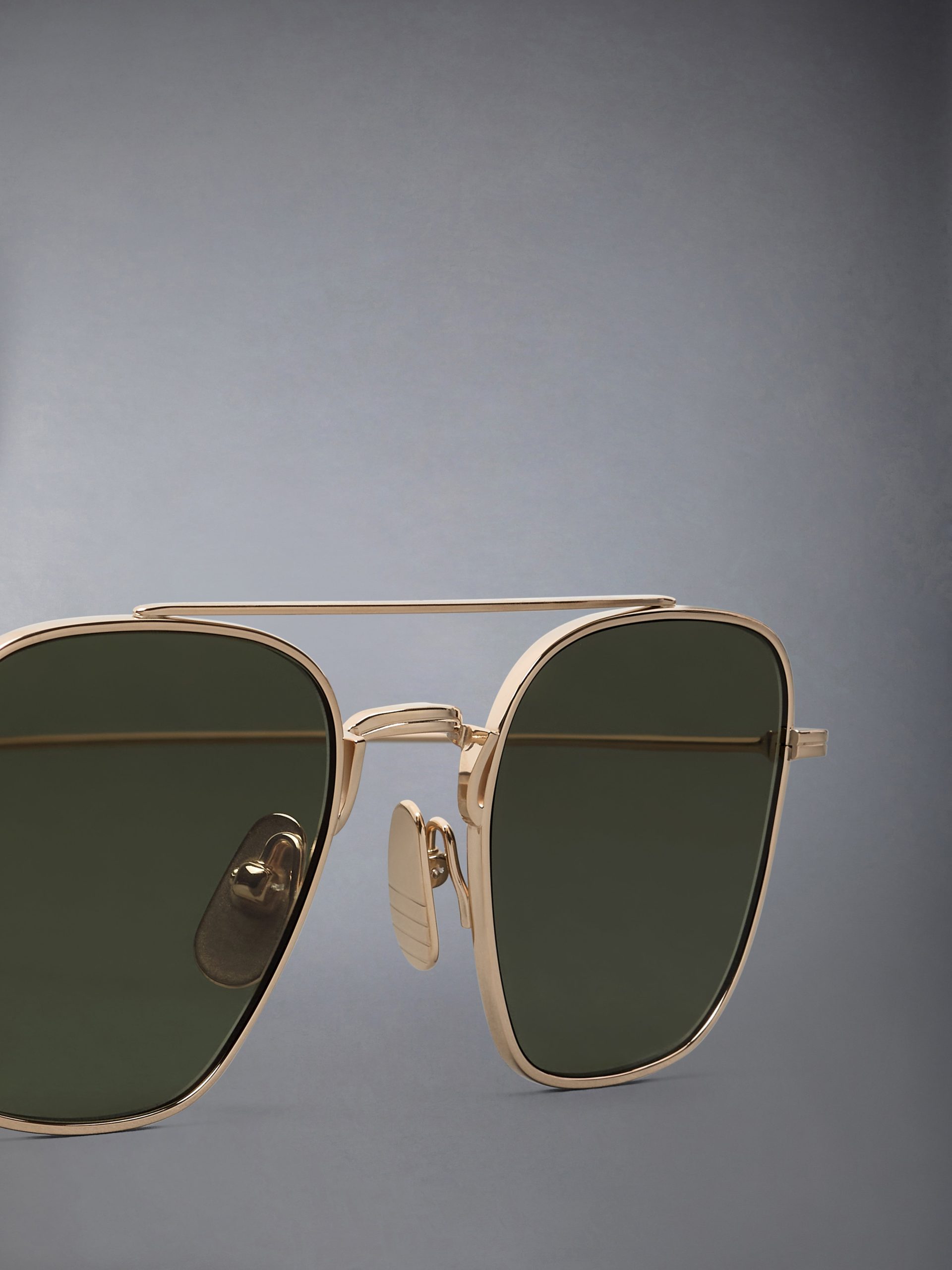 TITANIUM SQUARED AVIATOR SUNGLASSES - Image 3