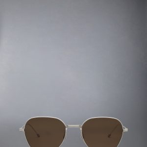 TITANIUM RECTANGULAR SUNGLASSES