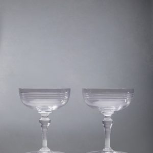 CRYSTAL 4-BAR BACCARAT CHAMPAGNE COUPES