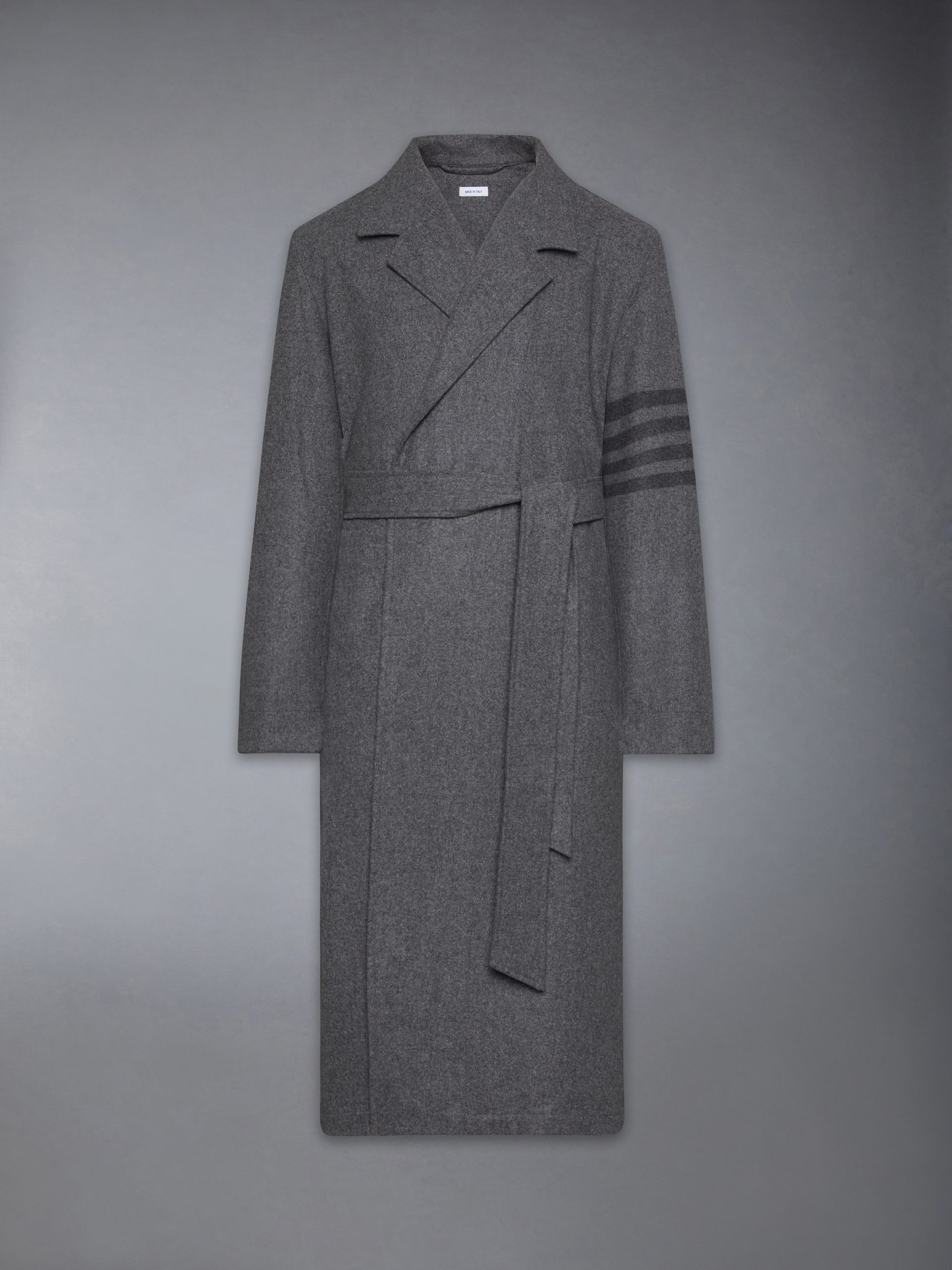 CASHMERE WOOL 4-BAR DRESSING GOWN