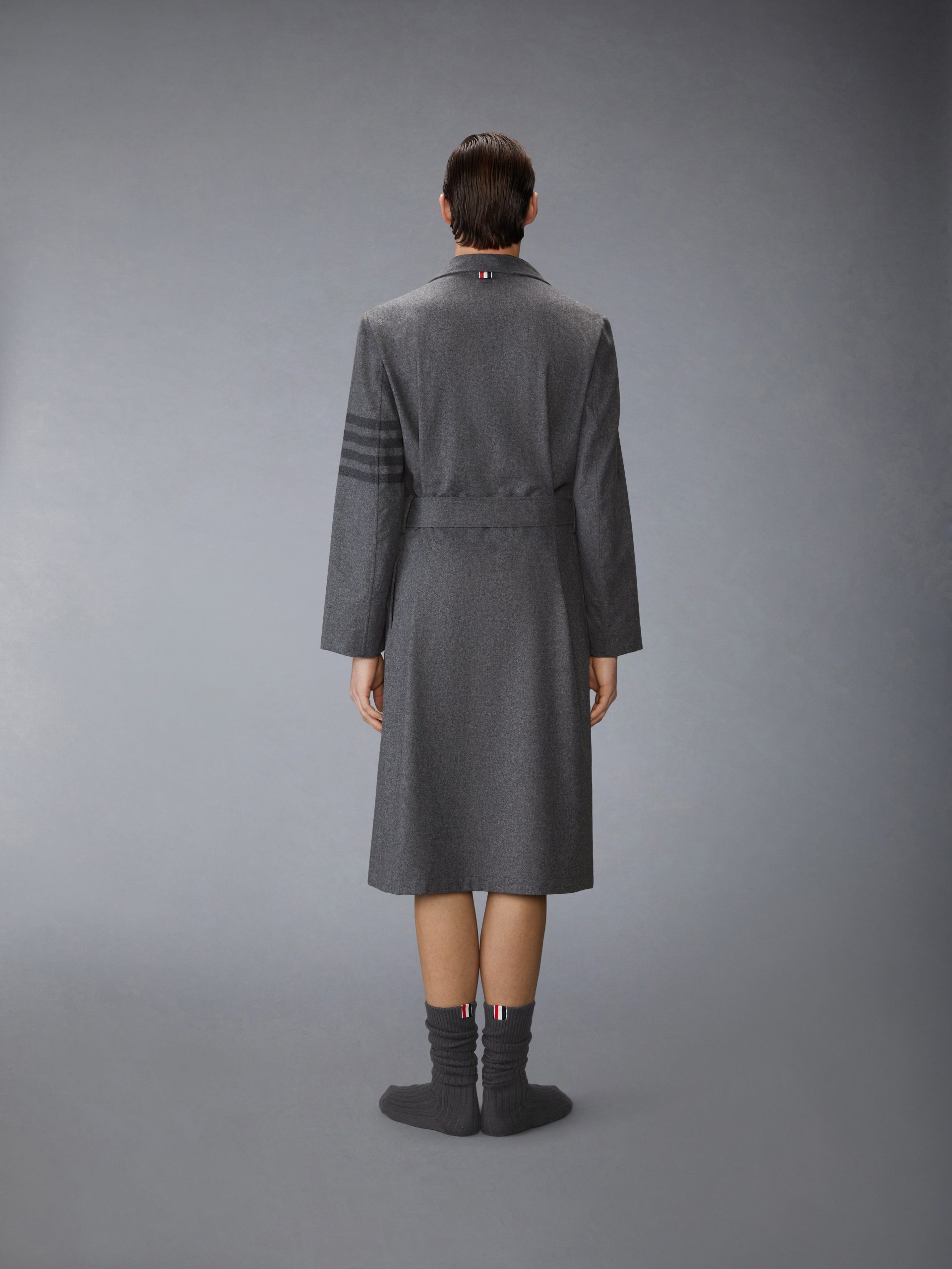CASHMERE WOOL 4-BAR DRESSING GOWN - Image 6