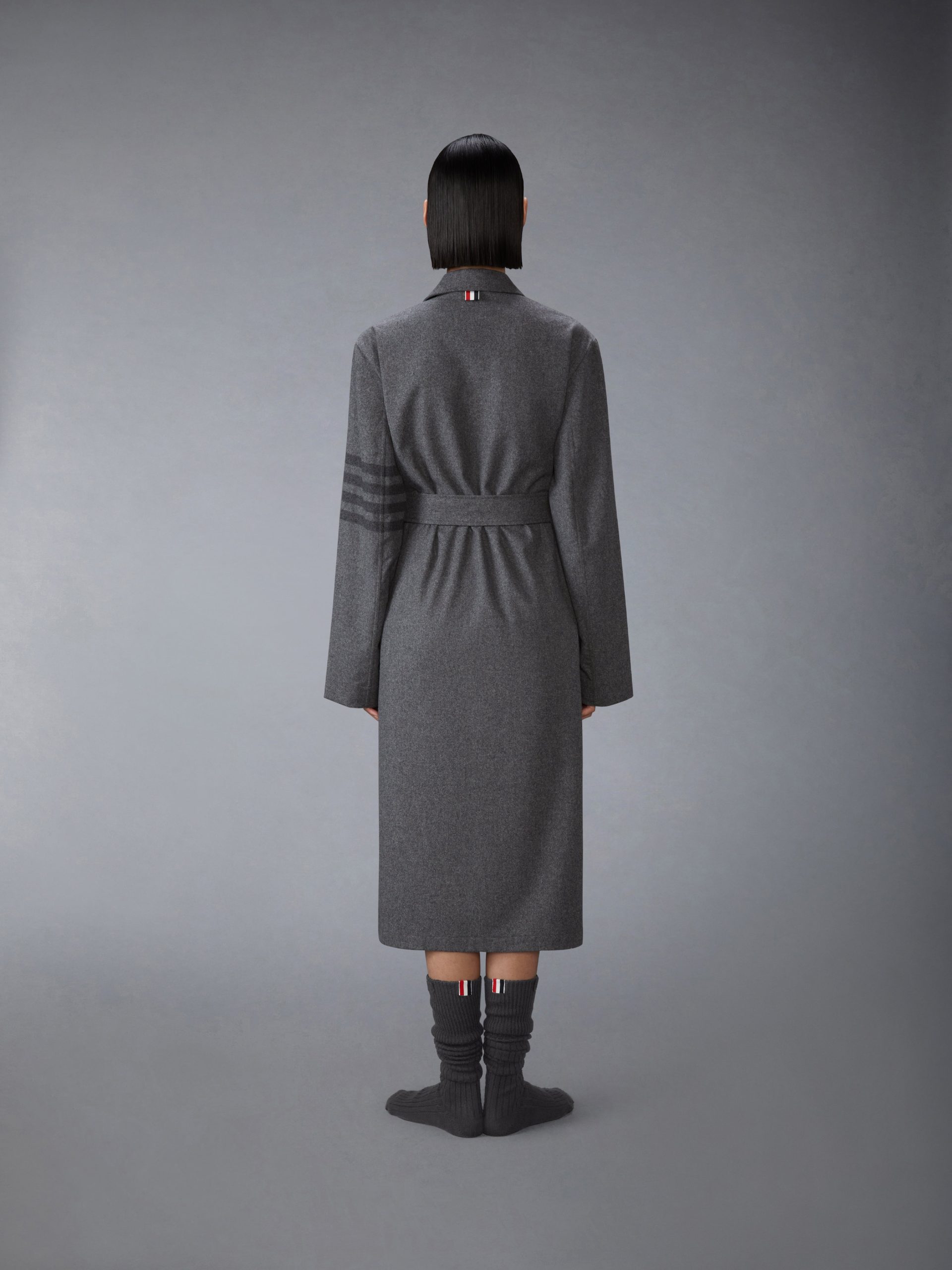 CASHMERE WOOL 4-BAR DRESSING GOWN - Image 7
