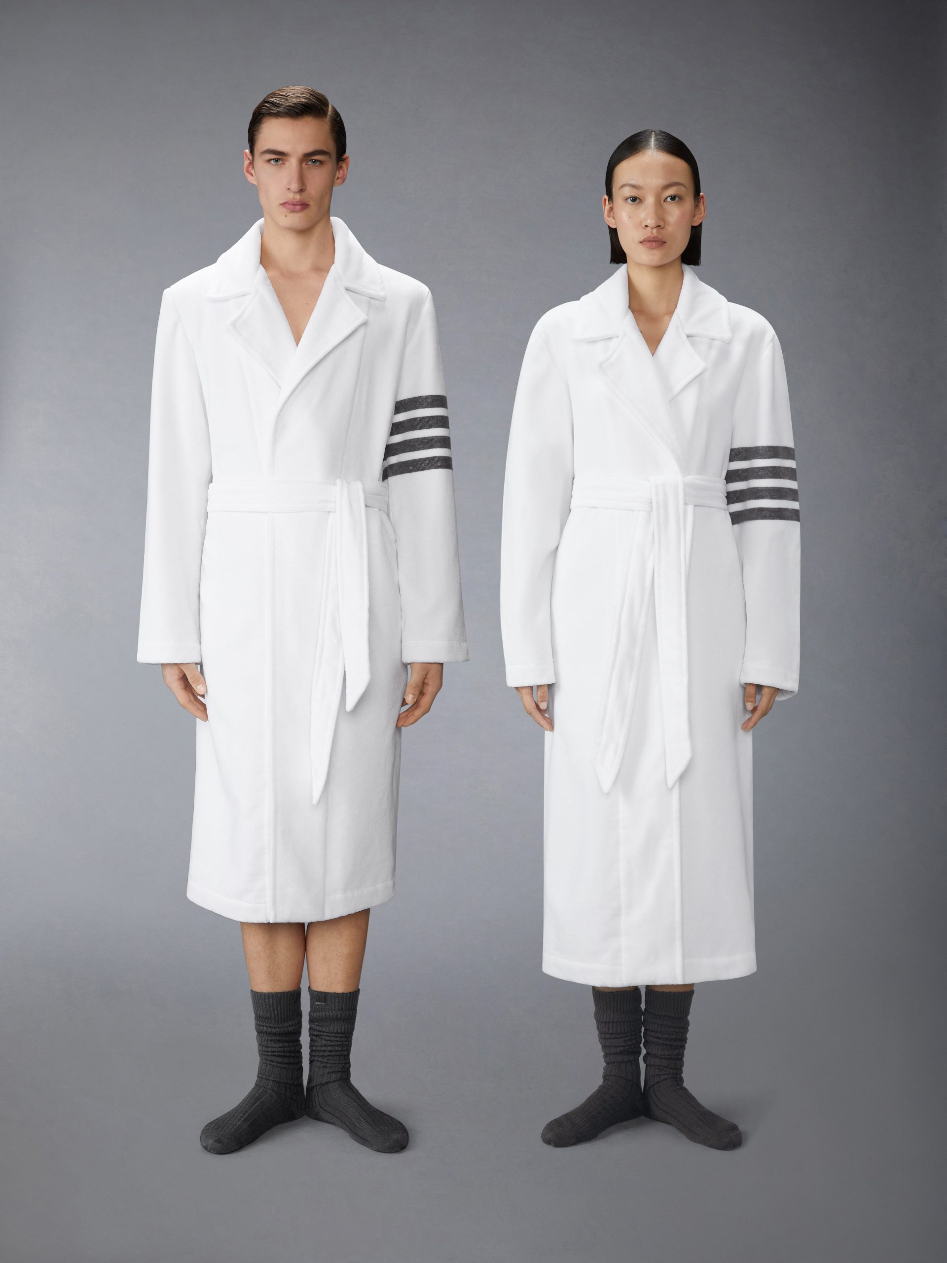 VELOUR 4-BAR TRENCH BATHROBE - Image 2