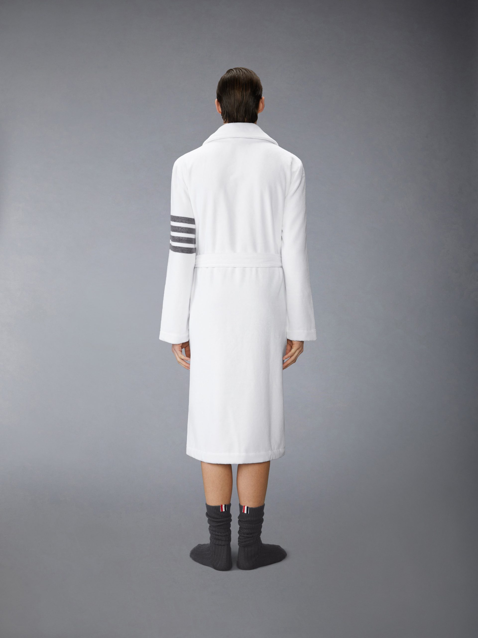 VELOUR 4-BAR TRENCH BATHROBE - Image 6