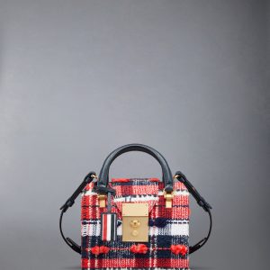 MRS. THOM MINI BAG IN MADRAS CHECK POUF TWEED