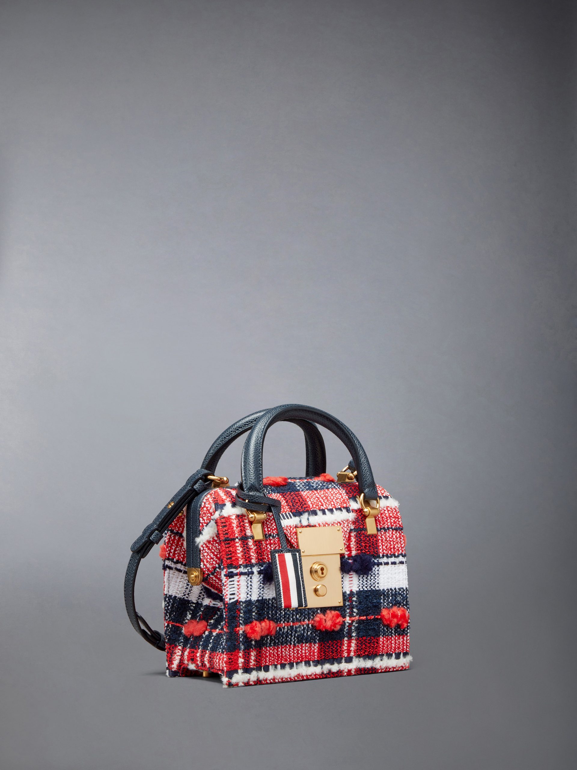 MRS. THOM MINI BAG IN MADRAS CHECK POUF TWEED - Image 2