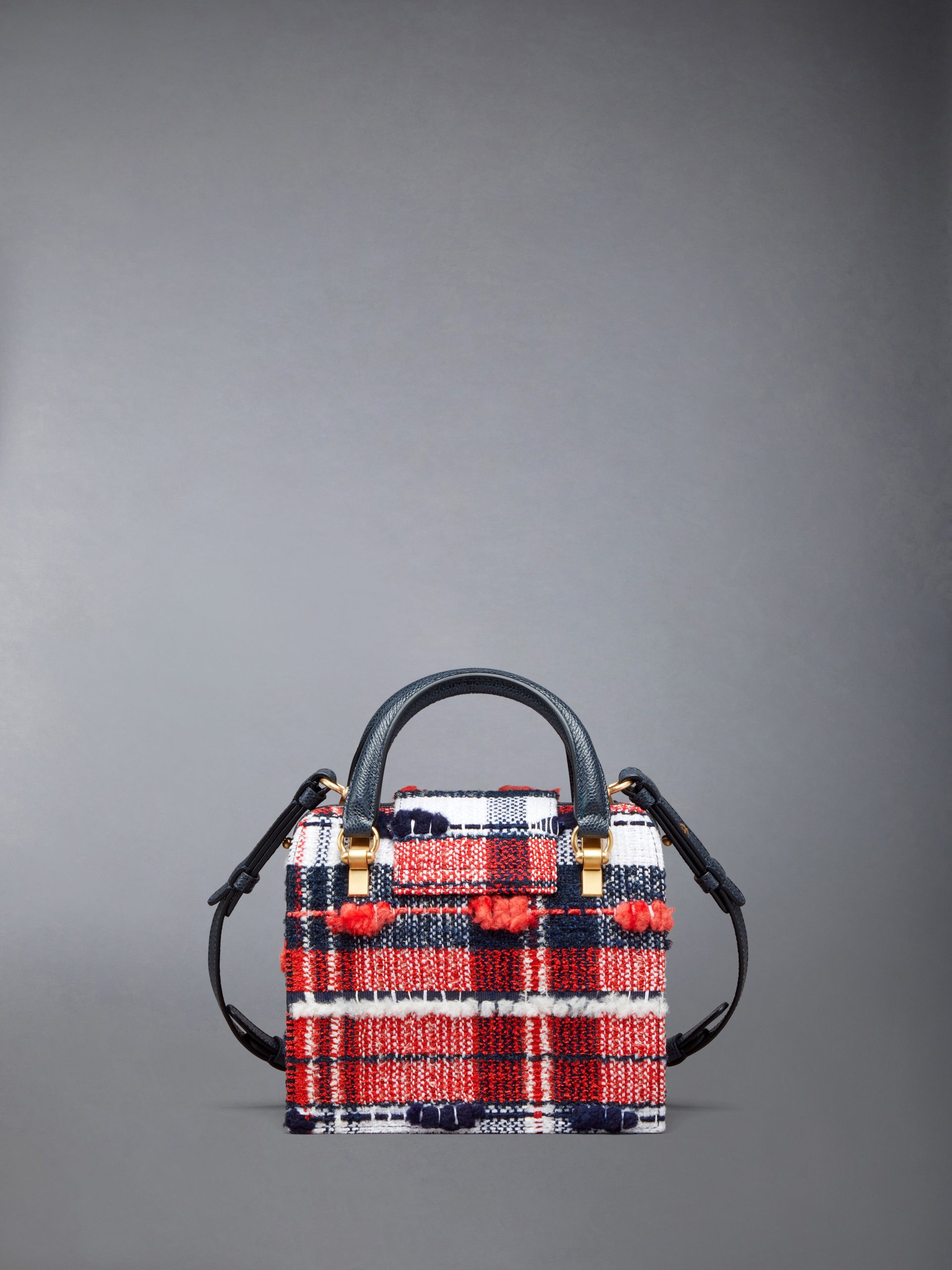 MRS. THOM MINI BAG IN MADRAS CHECK POUF TWEED - Image 3