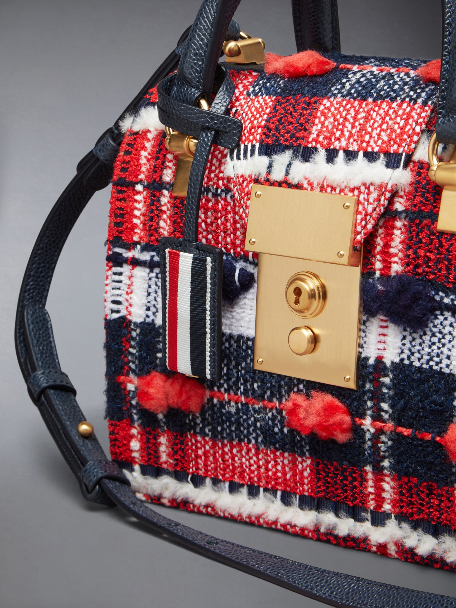 MRS. THOM MINI BAG IN MADRAS CHECK POUF TWEED - Image 5